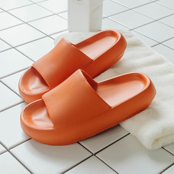

women summer fashion slippers slide sandals beach high heels shower thick soft sole men boys girl bathroom anti-slip shoes 191c k722, Black