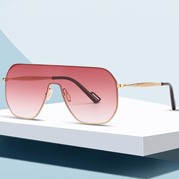

sunglasses one-piece european and american personality rimless, White;black