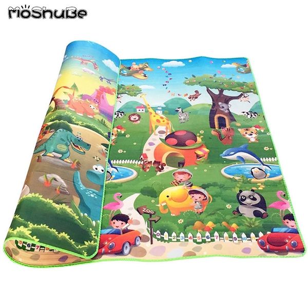 0.5cm Double-Side Baby Rastejando Jogo Mat Dinossauro Puzzle Gym Ginásio Macio Piso EVA Espuma Crianças Tapete Para Bebês Kidstoys 210320