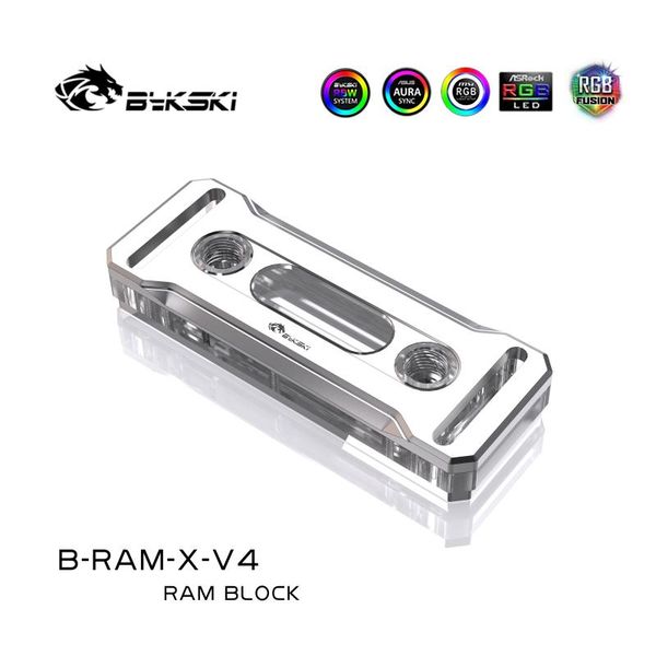 

fans & coolings bykski ram water cooling block support dual channel memory cooler heatsinks rgb radiator copper, b-ram-x-v4