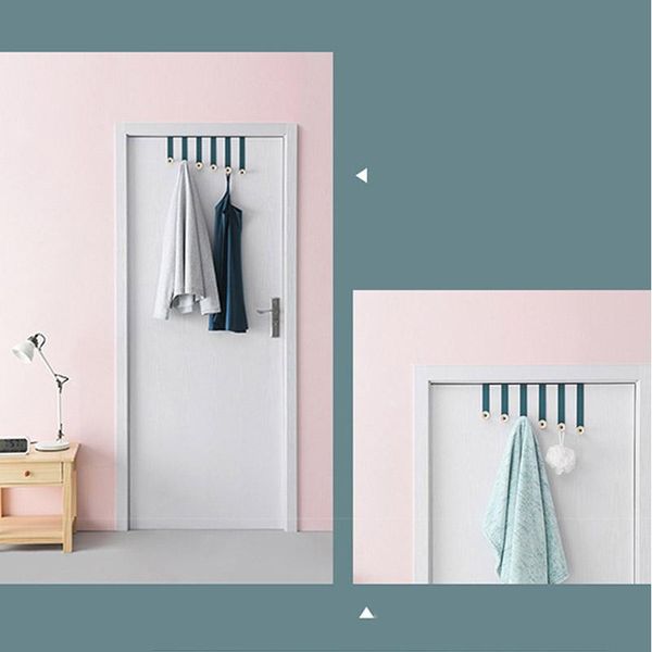 

hooks & rails over-the-door hook rack sturdy metal 6 hanger storage holder hanging coat hat towels