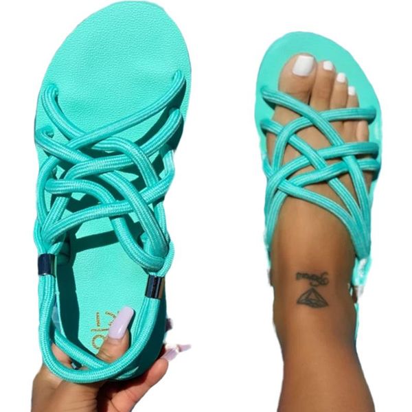 

sandals platform woman 2021 open toe ladies beach braided rope shoes roman gladiator non-slip flip flop, Black