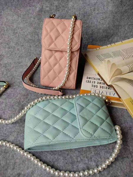 

pearl mobile phone bag designer women handbags leather tote