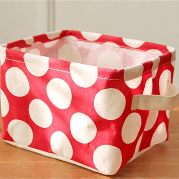 

hanging baskets fresh polka dot cotton and linen storage basket brown cleaning bag bucket for homeuse case kep bathroom