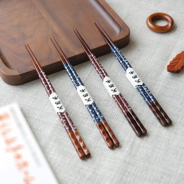 

chopsticks wood japanese style natural chop stick hand-carved chopstick gift set sushi 10 pairs