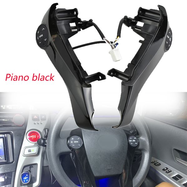 

piano black patrol control steering wheel button switch toyota prius / car styling