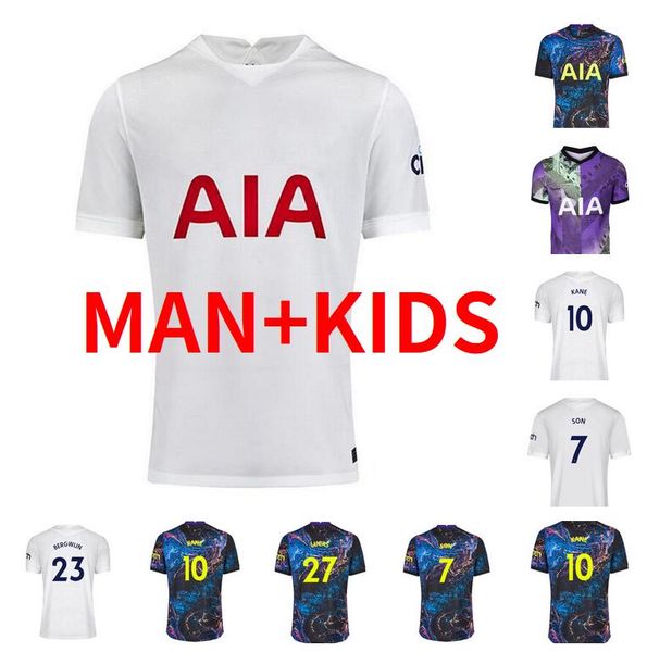 

21 22 dele son tottenham bale kane soccer jersey hojbjerg bergwijn lo celso spurs 2021 2022 lucas football shirt uniforms set men kids kit, Black;yellow