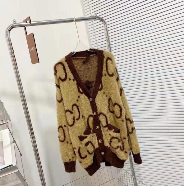 

women sweaters autumn winter lettercardigan sweater outerwear knitwear coat long sleeve women's clothing, White;black