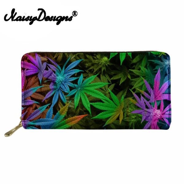 

wallets noisydesigns women casual pu leather coin case purse girls money wallet clutch female leaves purses holders, Red;black