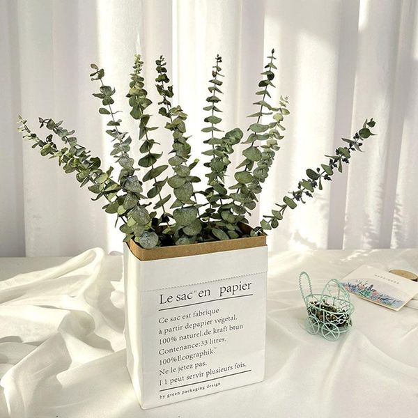 

decorative flowers & wreaths 10pcs real natural eucalyptus leaves dried flower wedding decorate eucalipto stems for home ornaments diy green