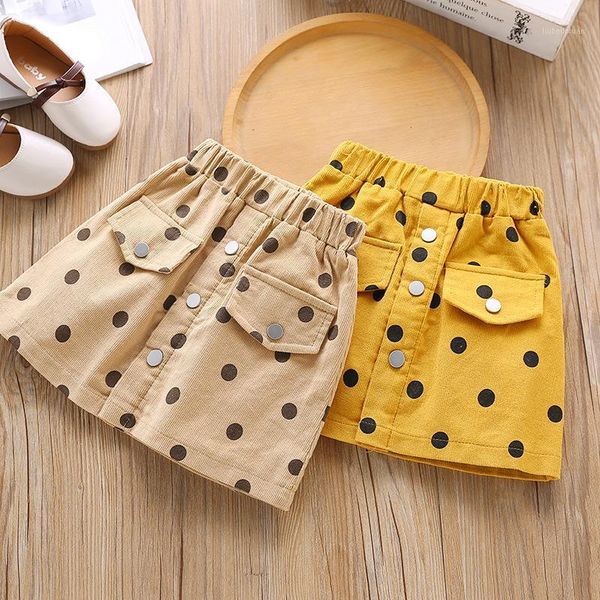 

skirts 2021 girl skirt tutu autumn korean polka dot elastic waistband casual overall1, Blue