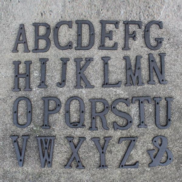 

metal painting cast iron address letters house letter heavy duty numbers and letters, signs