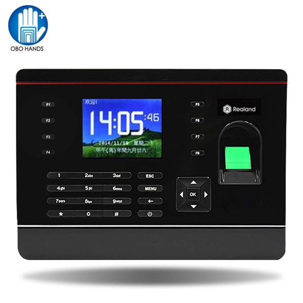 

2.8'' realand biometric fingerprint attendance machine tcp/ip/usb finger scanner time card reader for door lock security system ac