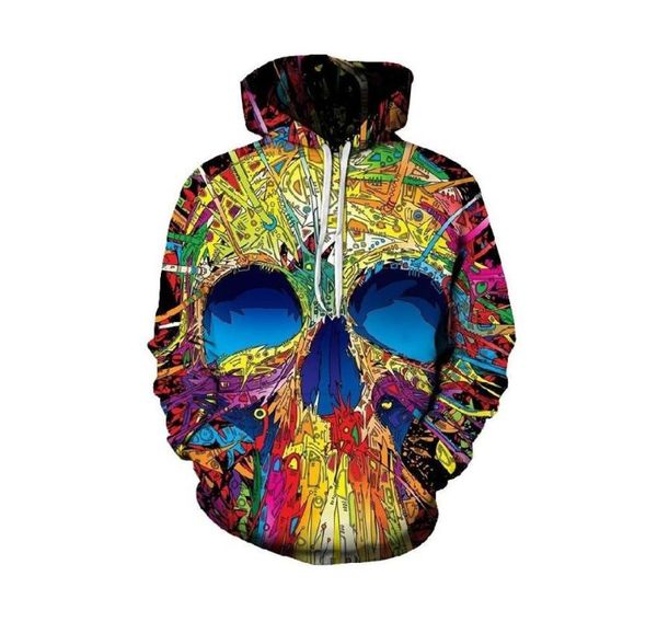 

men's hoodies & sweatshirts winter 3d printing ghost for men/women, Black