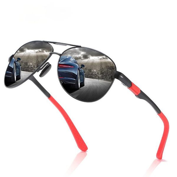 

sunglasses men's aluminum magnesium polarized fishing glasses driving, White;black