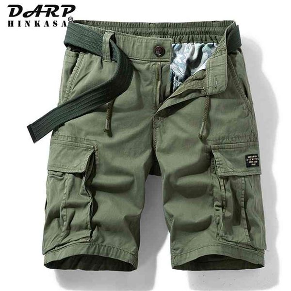 

summer jogger tactical cargo shorts men casual armygreen brand clothing cotton loose military 210806, White;black
