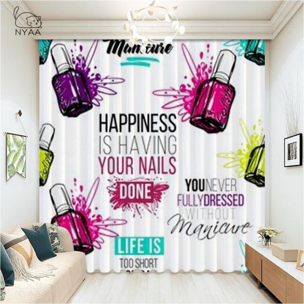 

curtain & drapes nordic colorful nail polish bedroom curtains cartoon home interior bay window in the living room decoration