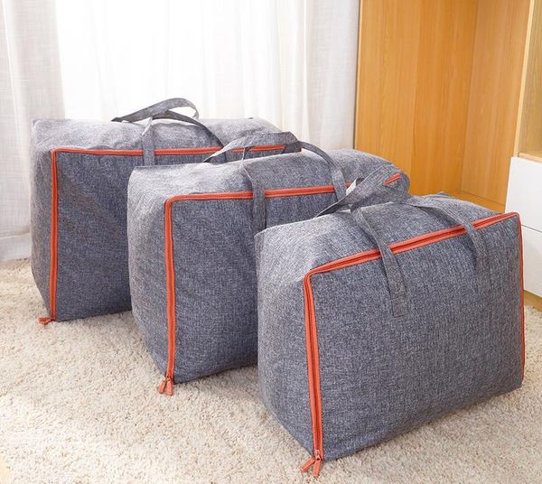 

storage bags large-capacity canvas moving house luggage clothes portable extra large travel bag quilt big no smell