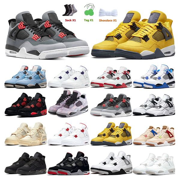 

basketball shoes 4s men black cat sail zen master university bule fired red thunder purple metallic womens mens trainers sports sneakers fas