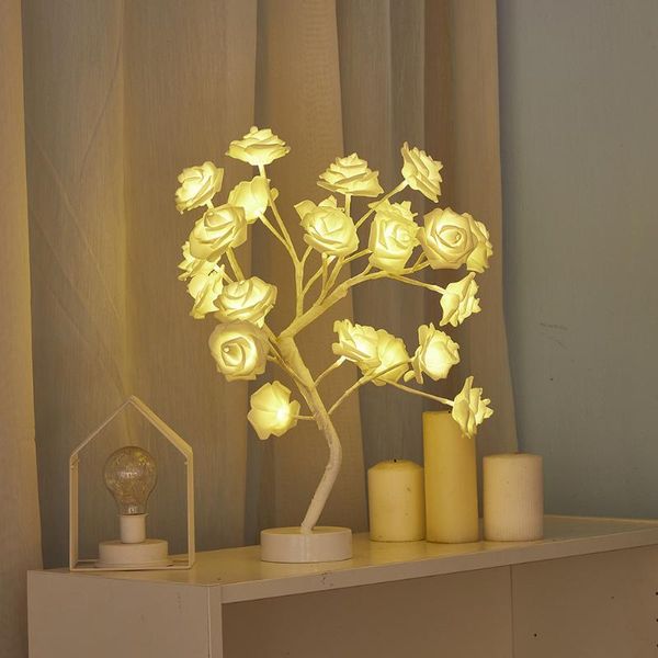 

table lamps led rose flower tree light fairy bonsai ornament lamp wedding decor lights parties xmas christmas bedroom