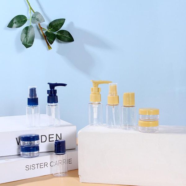 

storage bottles & jars 5pc/set travel mini makeup cosmetic face cream pot plastic transparent empty make up container bottle accessorie