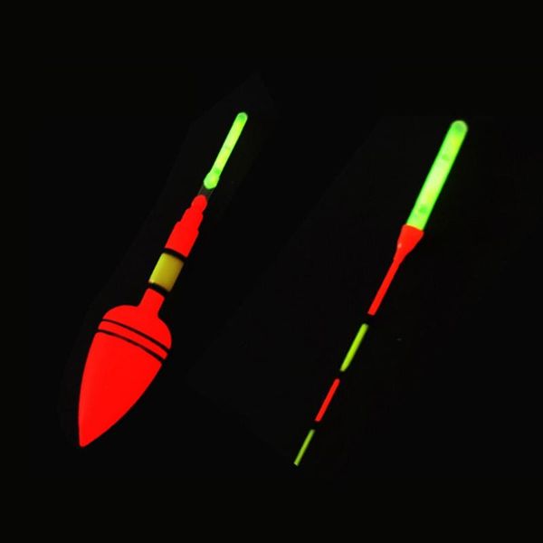 

50pcs/set portable luminous fishing fluorescent light night float clip on dark glow with box accessories