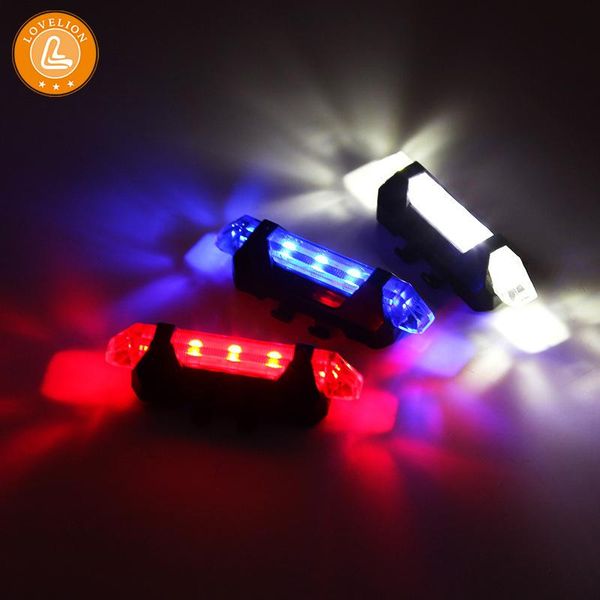 

- usb charging mountain bike lights rear and led warning riding accessories