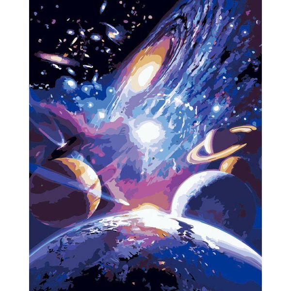 

paintings framed rural landscape universe solar star diy painting by numbers acrtylic handpainted oil for home decor 40x50cm art
