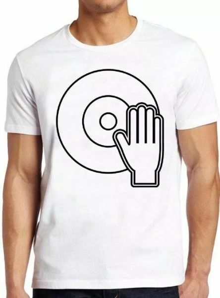 

dj spinning vinyl record dope 80s turntable retro vintage cool tee t shirt 4012, White;black