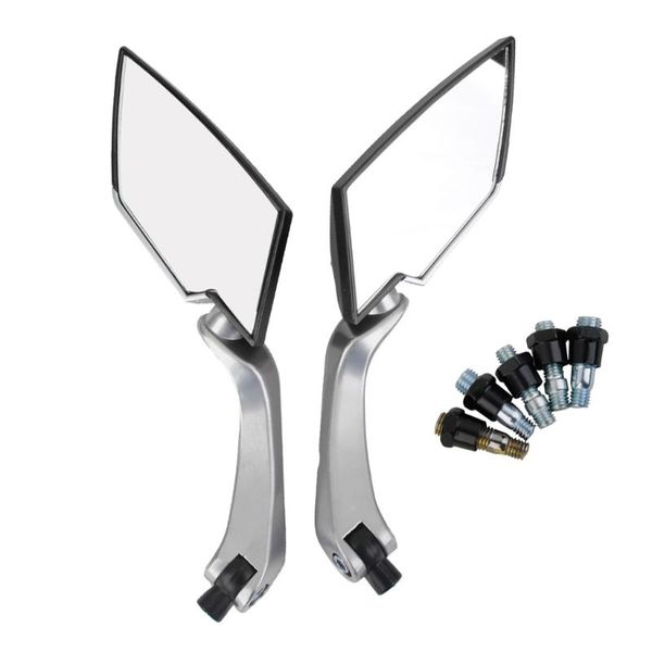

handlebars 2pcs diamond design universal motorcycle rearview side mirror -black