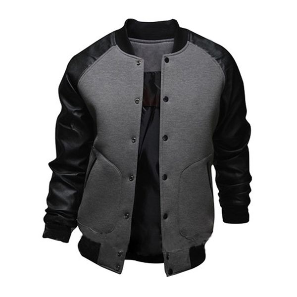 

autumn man jacket coat casual hip hop baseball men fashion streetwear patchwork chaqueta hombre 211110, Black;brown