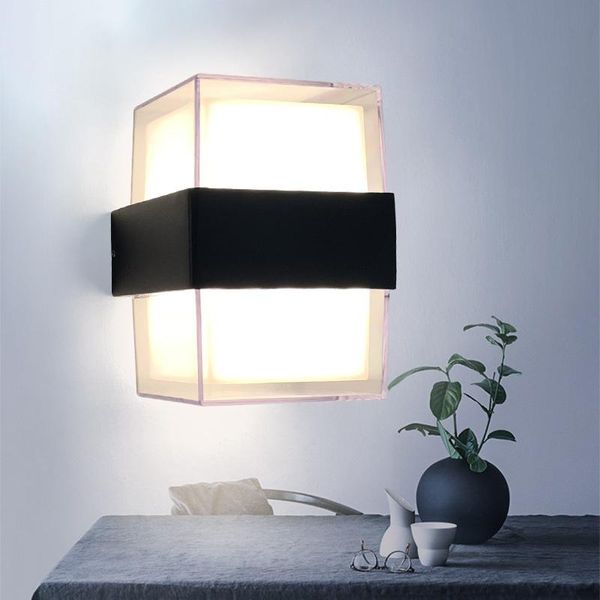 

outdoor ip65 waterproof led wall light modern indoor creative aluminum courtyard garden porch corridor decoration landscape lamp lamps