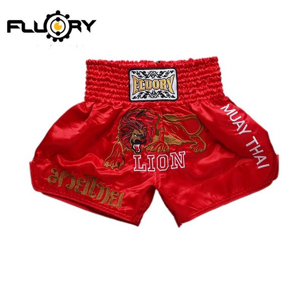 

boxing trunks embroidery patch muay thai shorts fluory's, Blue