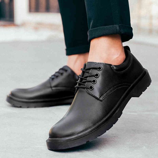

dress shoes 2021 luxury business mocassin oxford men breathable genuine leather formal male office wedding flats footwear g5ey, Black