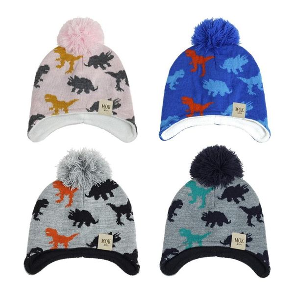 

caps & hats 2021 baby infant boys girls kids fall winter hat fleece lined windproof cute cartoon earflap warm, Yellow