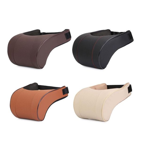 

seat cushions pu leather car auto neck pillow memory foam head rest headrest cushion interior active