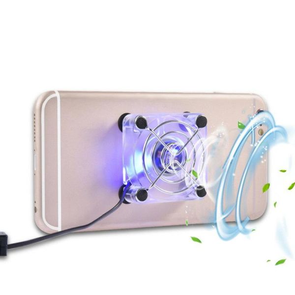 

fans & coolings mini mobile phone cooling fan silicone suction cup usb charging artifact portable cell heater cooler heatsink