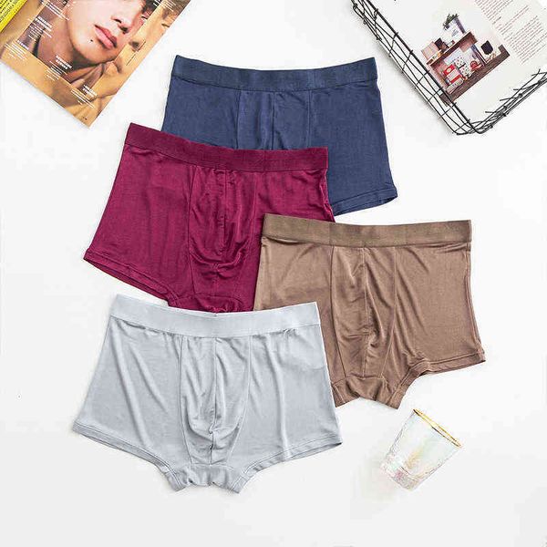 3er-Pack Herren-Boxershorts aus 100 % echter Seide, Unterwäsche, Dessous, L, XL, 2XL, 3XL, 1063 H1214