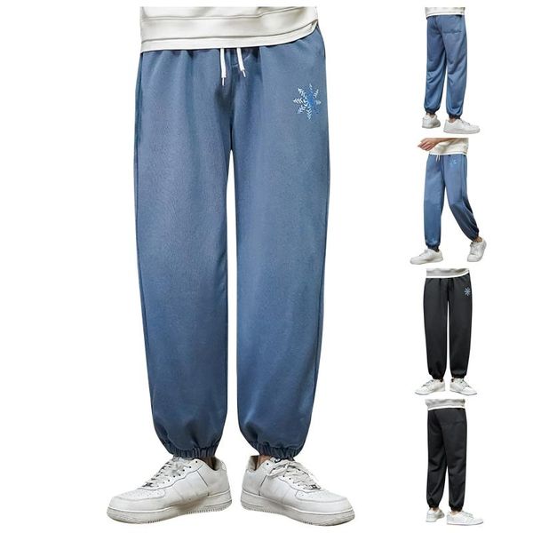 

men's pants pantalon homme sweatpants causal comfortable jogger trousers casual baggy fitness gym clothing#g37, Black