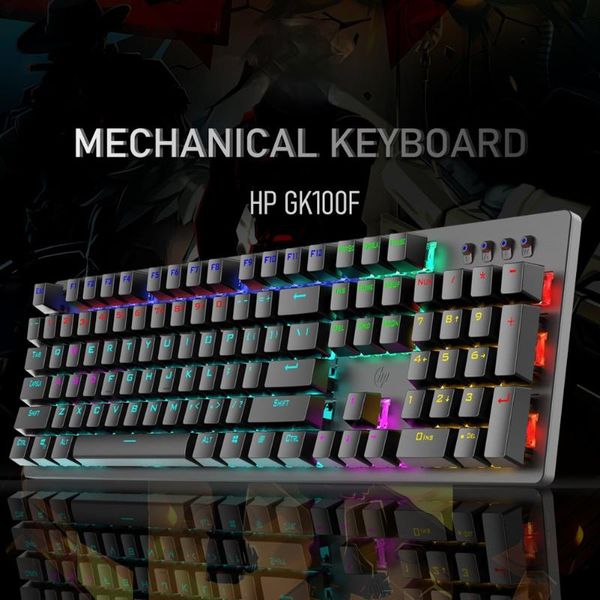 

keyboards suit for / gk100f mixed light green axis mechanical keyboard internet cafe e-sports cflol all keys no impact