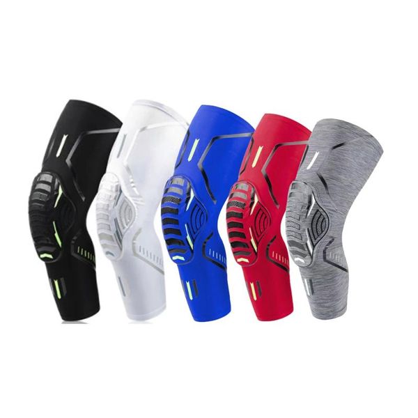 

elbow & knee pads 1pcs plus size xxl sports arm guards anti-collision basketball riding leg protective equipment, Black;gray