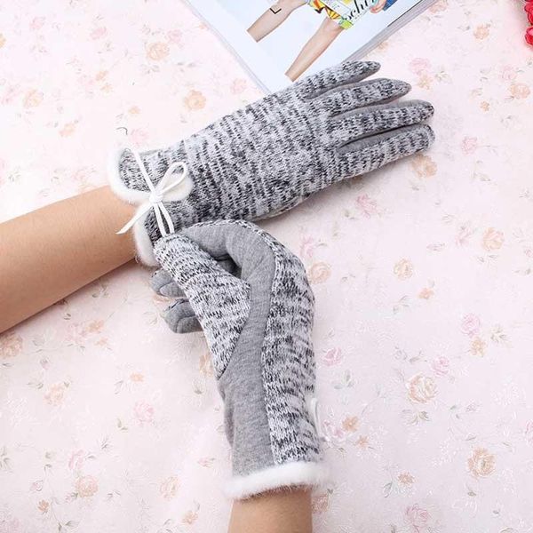 

fingerless gloves winter for smartphone women accessories outdoor party full fingers mittens eleguantes luvas handschoenen, Blue;gray