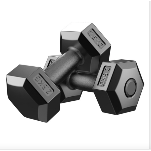 

dumbbells 5 kghexagonal green black home gym fitness equipment training arm muscles