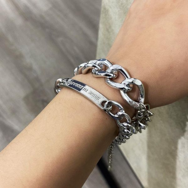 

link, chain bijoux femme bizuteria wish sister vintage bracelet womens bracelets jewelry wristband charm bracciali donna, Black