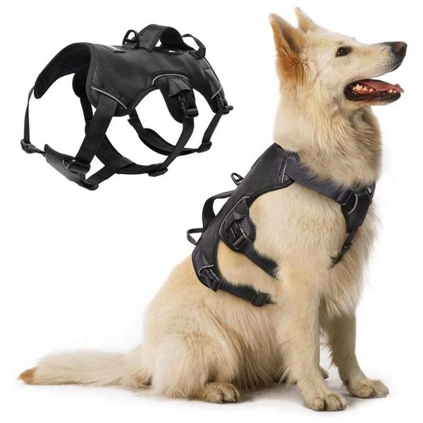 

dog collars & leashes rabbitgoo escape-proof harness no pull adjustable reflective walking pet vest for large training