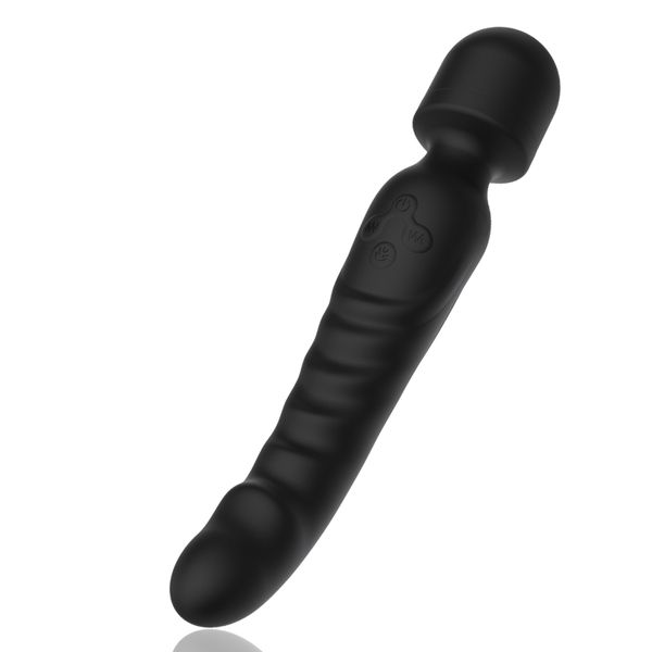 Aquecimento poderoso vibrador de tamanho grande massagem no ponto g design silencioso brinquedos sexuais adultos para mulheres e casais varinha mágica massageador corporal