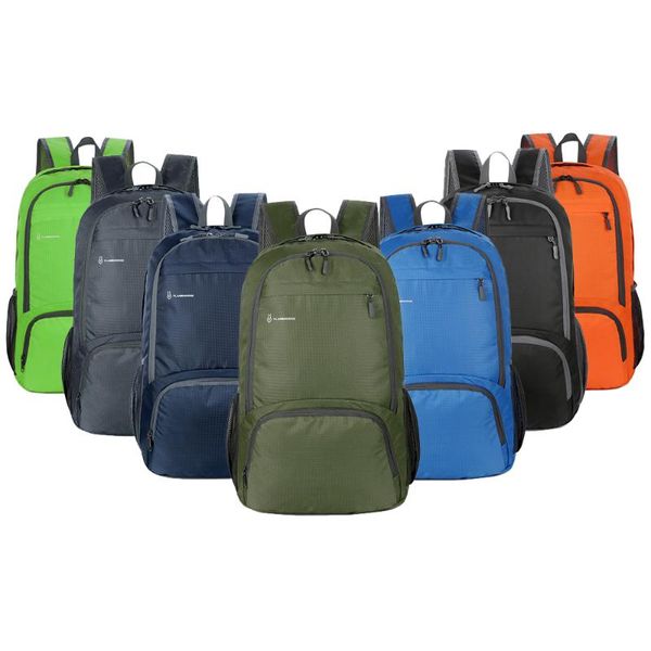

outdoor bags durable nylon folding backpack men women lightweight travel hiking portable camping daypack