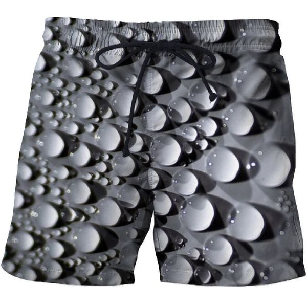 

men's shorts 2021 style water print beach two side poet casual, White;black