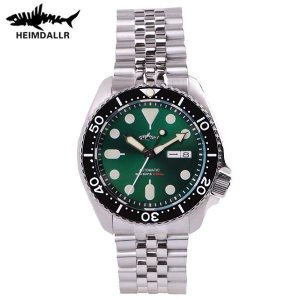 

wristwatches heimdallr men's luxury dive watch sapphire ceramic bezel 200m water resistance japan nh36a automatic movement mechanical w, Slivery;brown