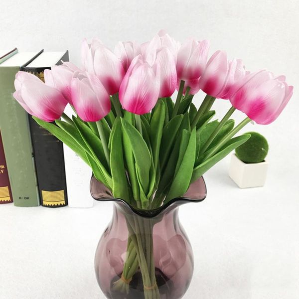 

decorative flowers & wreaths 10pcs artificial garden tulips real touch tulip bouquet decor mariage for home wedding decorations fake flower